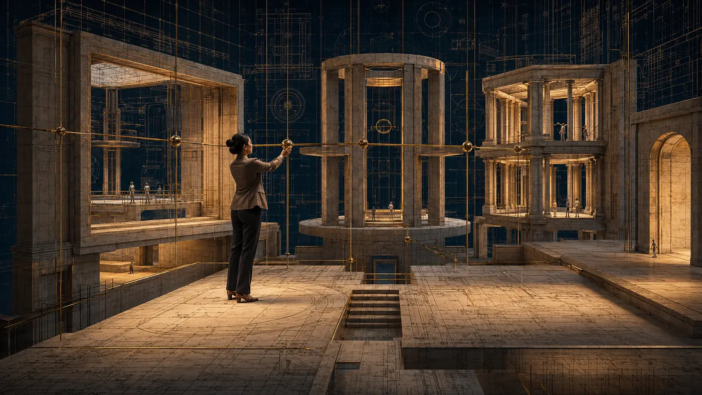 A woman directing an integrated enterprise architecture